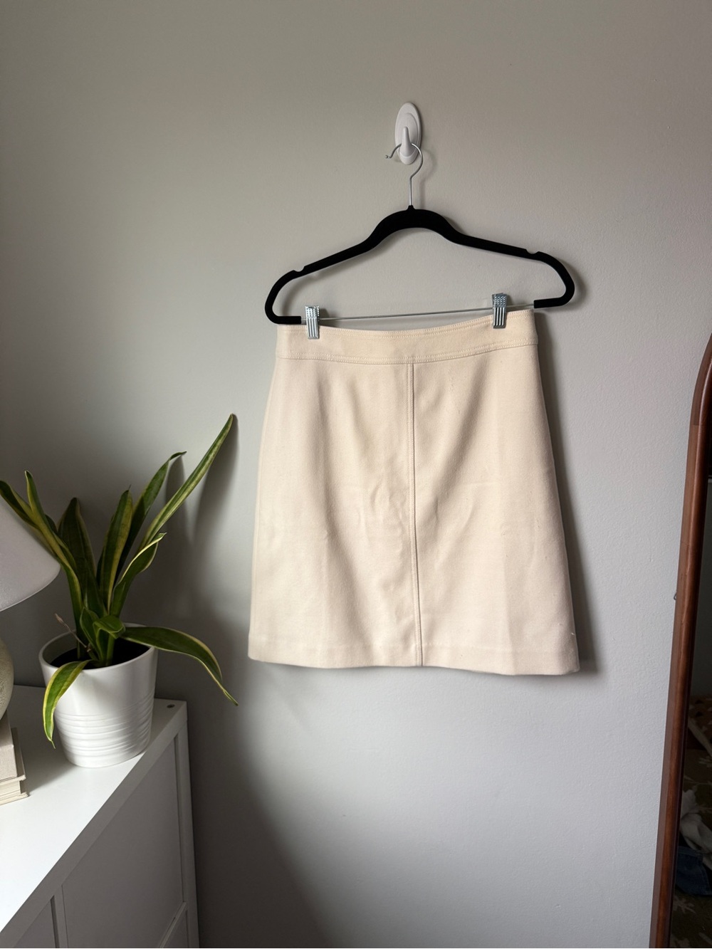 J. Crew Cream A-Line Wool Skirt